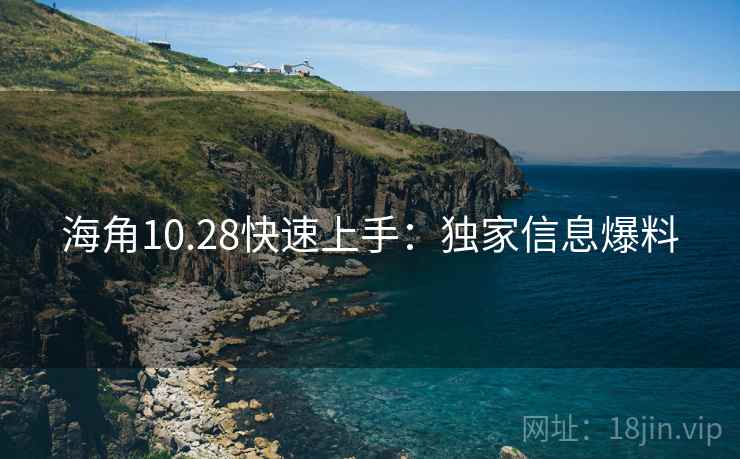 海角10.28快速上手：独家信息爆料